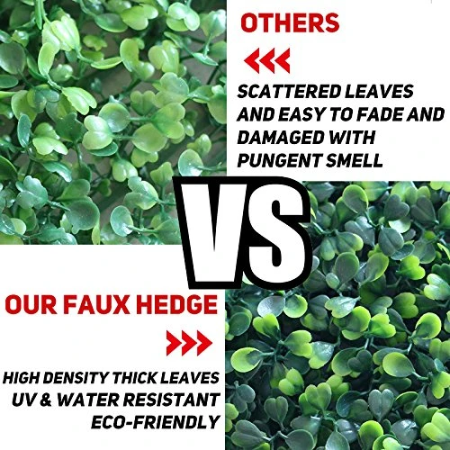 · Petgrow · Realistic & Thick Artificial Hedge Boxwood Fence Privacy Screen Panels, UV Protection Fresh Faux Foliage Backdrop Wall Decor For Indoor Outdoor, 72 Pack 3 · Petgrow · Realistic & Thick Artificial Hedge Boxwood Fence Privacy Screen Panels, UV Protection Fresh Faux Foliage Backdrop Wall Decor For Indoor Outdoor, 72 Pack - Image 3