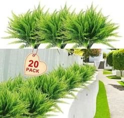 8 Pcs Artificial Boston Fern Plants Bushes Faux Plants Shrubs Greenery UV Resistant For House Office Garden Indoor Outdoor Décor -Nearly Natural Store 61WF28jrcNS. AC