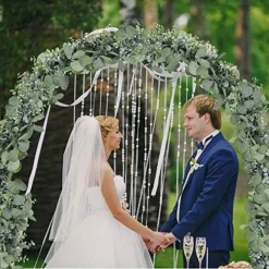 Winlyn 5.9' Long Faux Eucalyptus Leaves Greenery Garland Artificial Silver Dollar Eucalyptus Garland In Grey Green Wedding Arch Swag Backdrop Garland Doorways Table Runner Garland Indoor Outdoor -Nearly Natural Store 61XEwTkyDyL