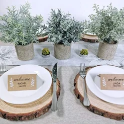 Winlyn Mini Potted Plants Artificial Flocked Eucalyptus Boxwood Rosemary Greenery In Pots Faux Potted Herbs Small Houseplants 8.8"-10" Tall For Indoor Greenery Tabletop Décor Centerpiece 3 Pack -Nearly Natural Store 61XmqHSDk4L