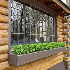 TEMCHY 24 Bundles Outdoor Artificial Boxwood Stems Faux Plants Shrubs, Fake UV Resistant Greenery Foliage Spring For Farmhouse, Home, Garden, Office, Patio, Wedding Decor -Nearly Natural Store 61bS5ippQkL