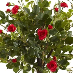 Nearly Natural 3ft. Rose Topiary Silk Trees Red -Nearly Natural Store 61c1MbOKjqL