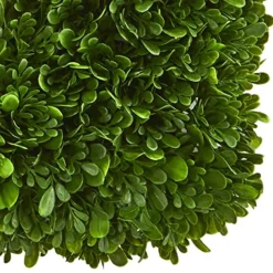 Nearly Natural 17" Tea Leaf Square Wreath UV Resistant Artificial Plant, Green -Nearly Natural Store 61iBo3DVIVL