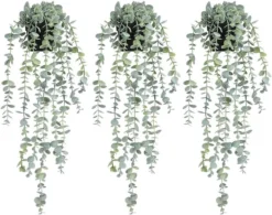 COCOBOO 1pcs Artificial Hanging Plants, Fake Potted Eucalyptus Faux Hanging Plant For Wall Room Home Indoor Outdoor Shelf Decor -Nearly Natural Store 61knnb7UttL. AC