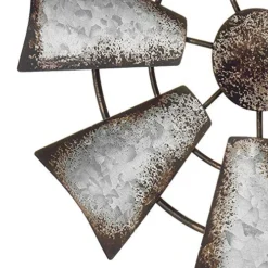 Mkono 11.5" Small Farmhouse Windmill Wall Decor Rustic Iron Wall Hanging Decoration Metal Wall Art Ornament For Bedroom Nursery Living Room Dorm Home -Nearly Natural Store 61mRtgaIIJL