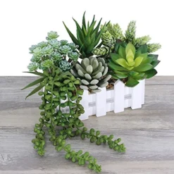 Winlyn 6 Pcs Unpotted Fake Succulents Assorted Faux Succulent In Different Green Artificial Hanging Succulents Textured Faux Succulent Pick Hanging String Of Pearls Plant For Wedding Centerpieces -Nearly Natural Store 61uzt1reobL