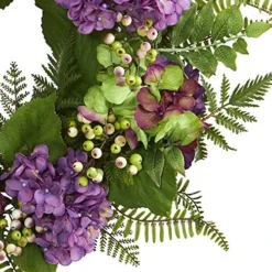 Nearly Natural 4230 24" Hydrangea Berry Wreath Purple 7 Nearly Natural 4230 24" Hydrangea Berry Wreath Purple -Nearly Natural Store 61zqc2v4I7L