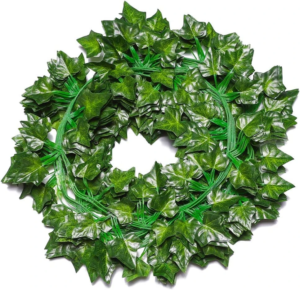 GPARK 84ft 12 Pack / 82 Inch, Artificial Ivy Garland Fake Leaf Plants Vine, Hanging Leaves Garlands For Wedding Party Garden Kitchen Outdoor Greenery Wall Decor Green 4 GPARK 84ft 12 Pack / 82 Inch, Artificial Ivy Garland Fake Leaf Plants Vine, Hanging Leaves Garlands For Wedding Party Garden Kitchen Outdoor Greenery Wall Decor Green - Image 4